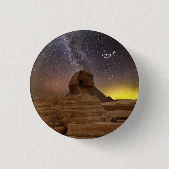 The Great Sphinx Of Giza Button (Front)