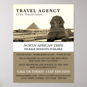 The Great Sphinx Of Giza, Egypt, Travel Agency Poster