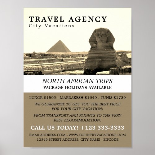 The Great Sphinx Of Giza Egypt Travel Agency Poster