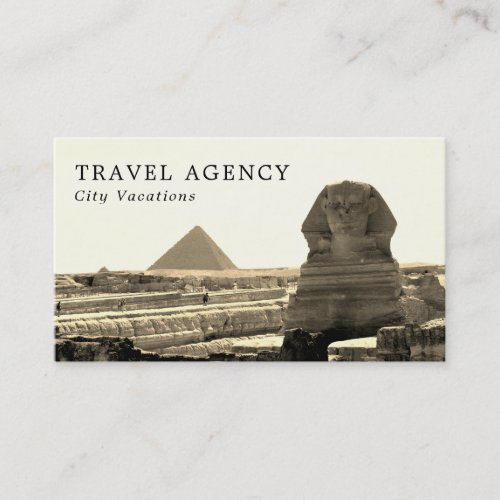 The Great Sphinx Of Giza Egypt Travel Agent  Business Card