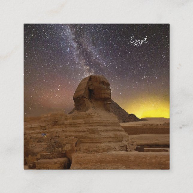 The Great Sphinx Of Giza Square Business Card (Front)