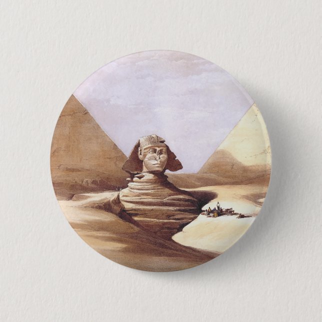 The Great Sphinx, Pyramids of Giza Button (Front)