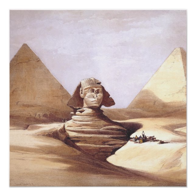The Great Sphinx, Pyramids of Giza Poster (Front)