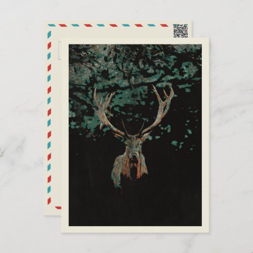 The great stag in the woods postcard