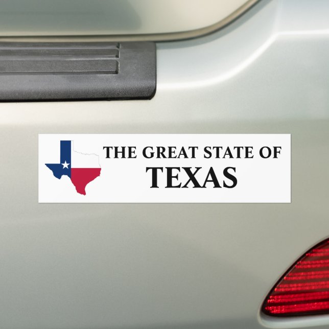 The Great State Of Texas  Bumper Sticker (On Car)