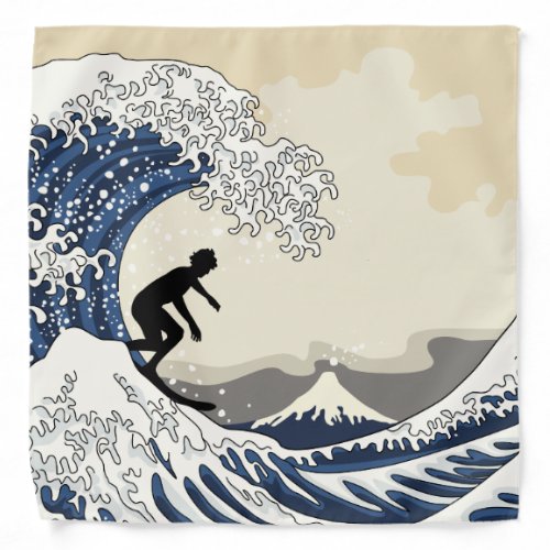 The Great Surfer of Kanagawa Bandana
