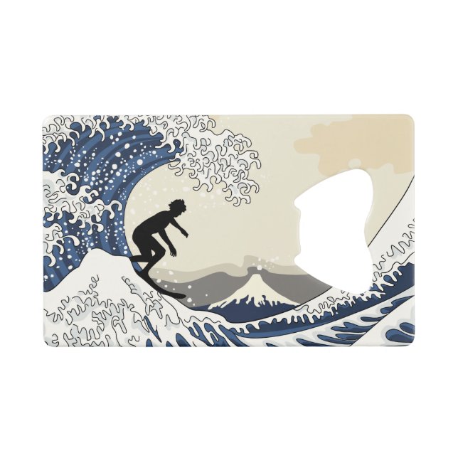 The Great Surfer of Kanagawa Credit Card Bottle Opener (Front (Horizontal))