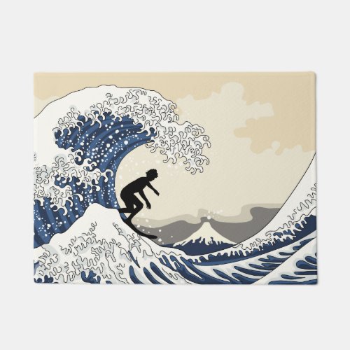 The Great Surfer of Kanagawa Doormat