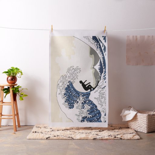 The Great Surfer of Kanagawa Fabric
