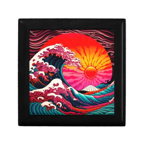 The Great SynthWave of Kanagawa Retro 80s Gift Box
