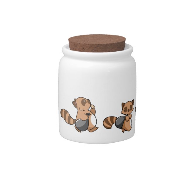 The Great Tanuki Heist Candy Jar (Front)