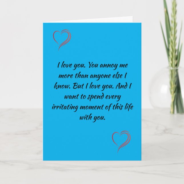 THE GREAT THINGS ABOUT BEING MARRIED CARD (Front)