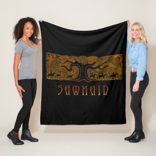 The Great Tree Samhain Fleece Blanket