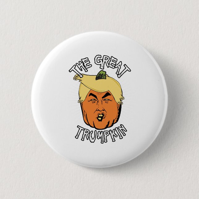 The Great Trumpkin - Sketch Pinback Button (Front)
