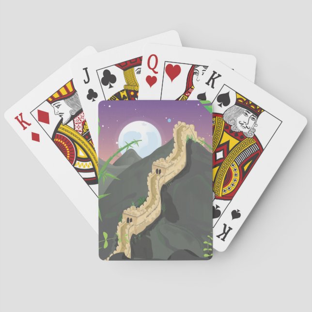The Great Wall of China cartoon Poker Cards (Back)