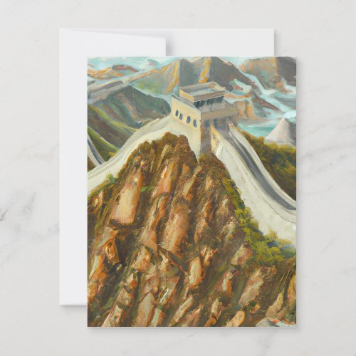 The Great Wall of China is one of the most iconic  Note Card