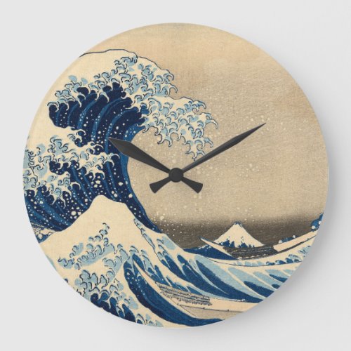 The Great Wave 1830_1833 by Katsushika Hokusai Large Clock