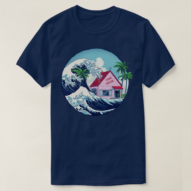 the great wave at kame house T-Shirt (Design Front)