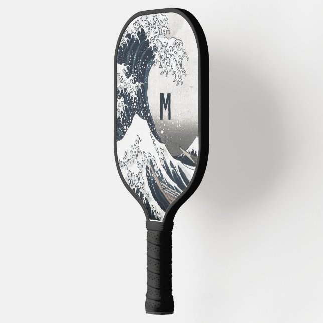 The Great Wave -black&white Pickleball Paddle (Left)