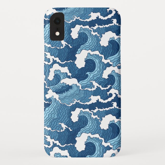 The Great Wave Blue Pattern Case-Mate iPhone Case (Back)