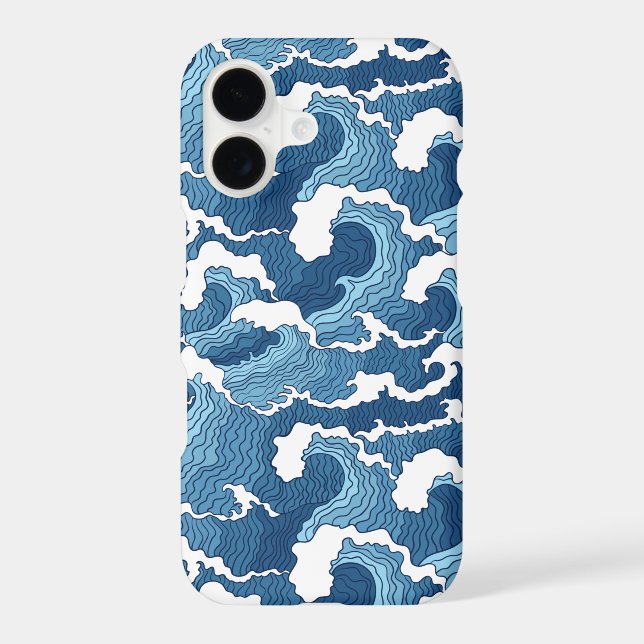 The Great Wave Blue Pattern Iphone Case (Back)