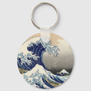 The Great Wave, by Hokusai, Fine Art Keychain