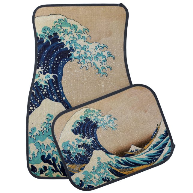 The Great Wave by Hokusai Japanese Car Floor Mat (Set)