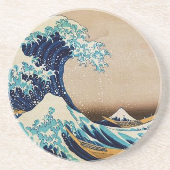 The Great Wave By Hokusai Vintage Japanese Coaster by GalleryGreats at Zazzle
