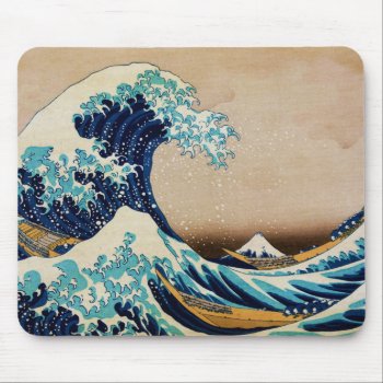 The Great Wave By Hokusai Vintage Japanese Mouse Pad by GalleryGreats at Zazzle