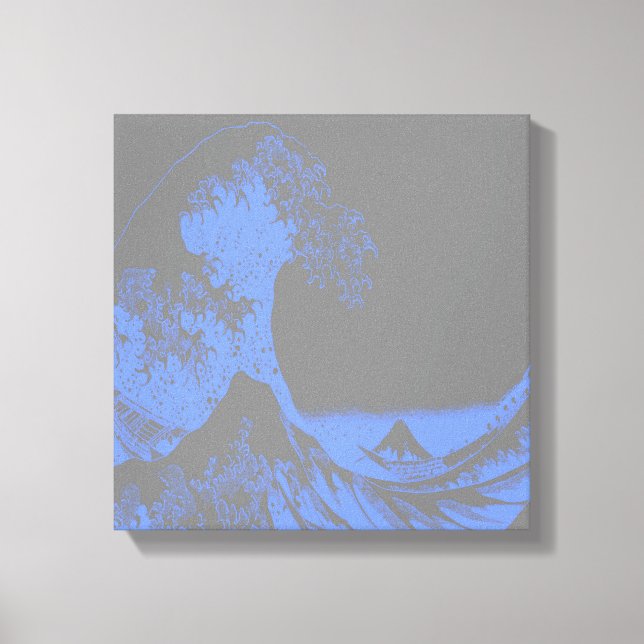 The Great Wave Canvas Blue & Gray Print (Front)