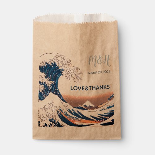  The Great Wave for weddings    Favor Bag