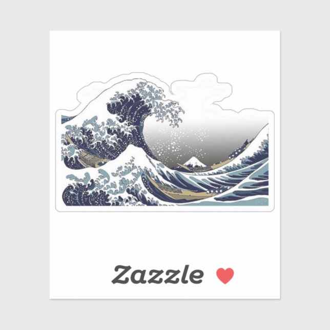 The Great Wave, Hokusai,  Fine Art Sticker (Sheet)