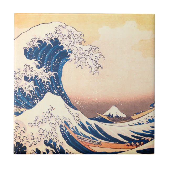 The Great Wave - Japanese art Ceramic Tile | Zazzle
