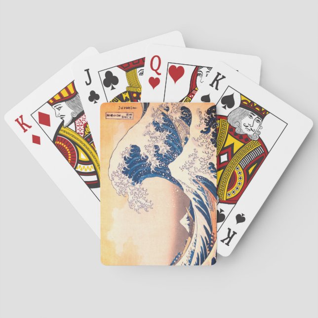 The Great Wave  - Japanese  art   Poker Cards (Back)