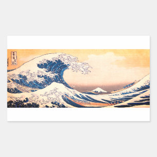The Great Wave - Japanese art Rectangular Sticker