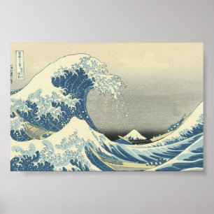 "The Great Wave" Japanese painting c. 1830-1832 Poster