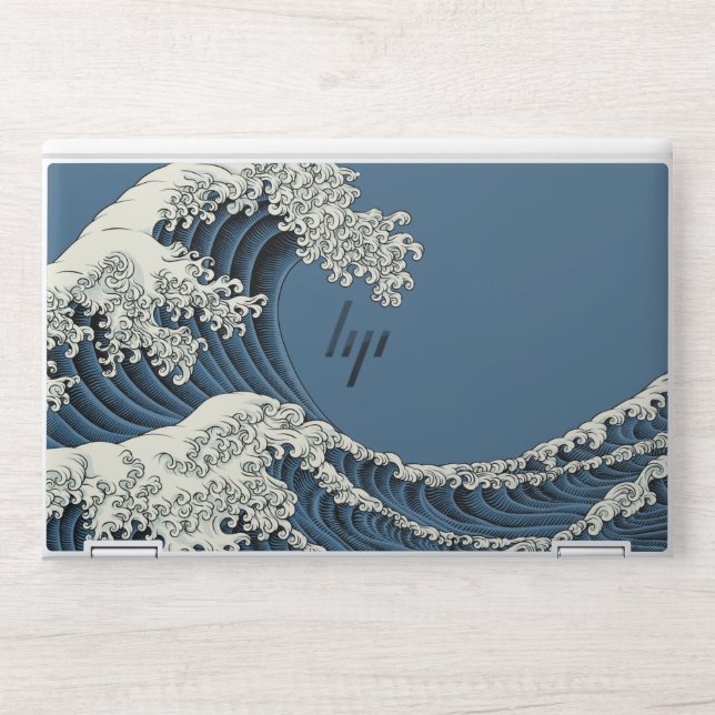 The Great Wave Nature Sea Pattern HP Laptop Skin (Front)