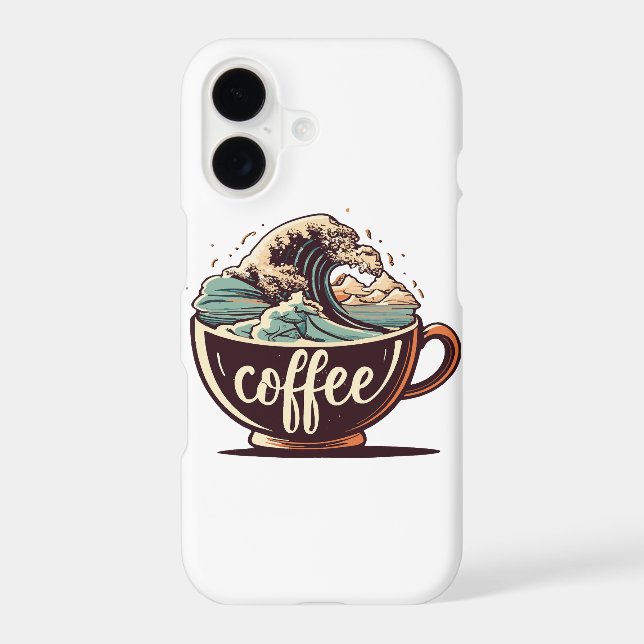 The Great Wave Of Coffee Iphone Case (Back)