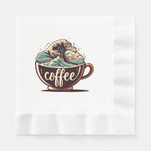 The Great Wave Of Coffee Napkins