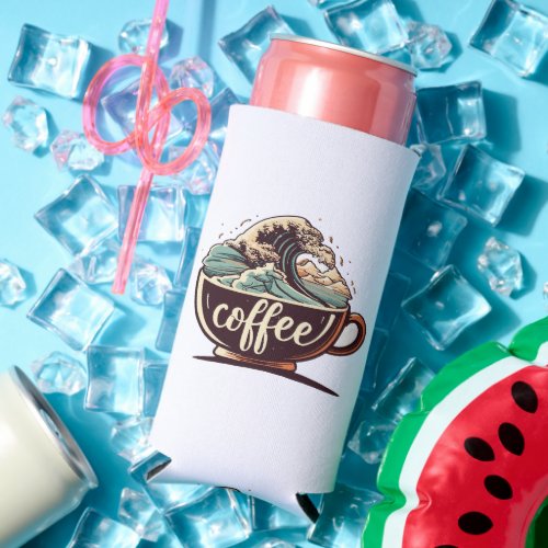 The Great Wave Of Coffee Seltzer Can Cooler
