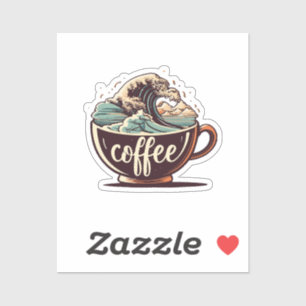 The Great Wave Of Coffee Sticker