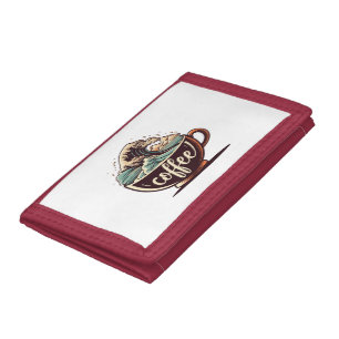 The Great Wave Of Coffee Tri-fold Wallet