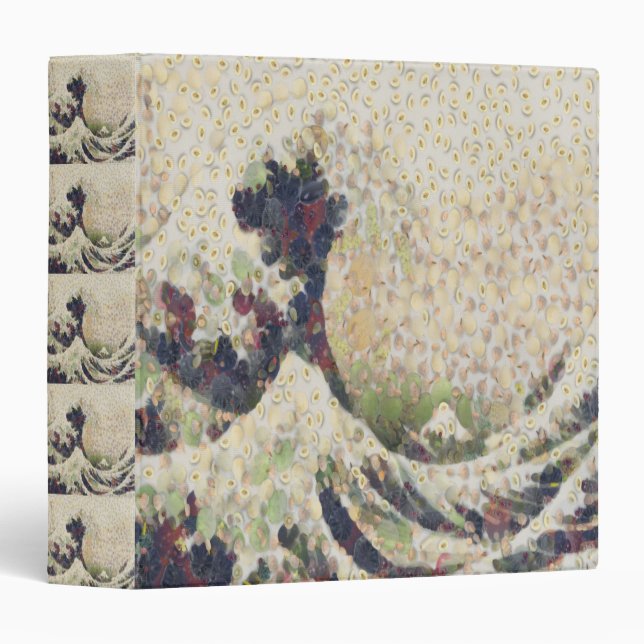 The Great Wave Of Honeydew Melon Fine Art Spoof 3 Ring Binder (Front/Spine)