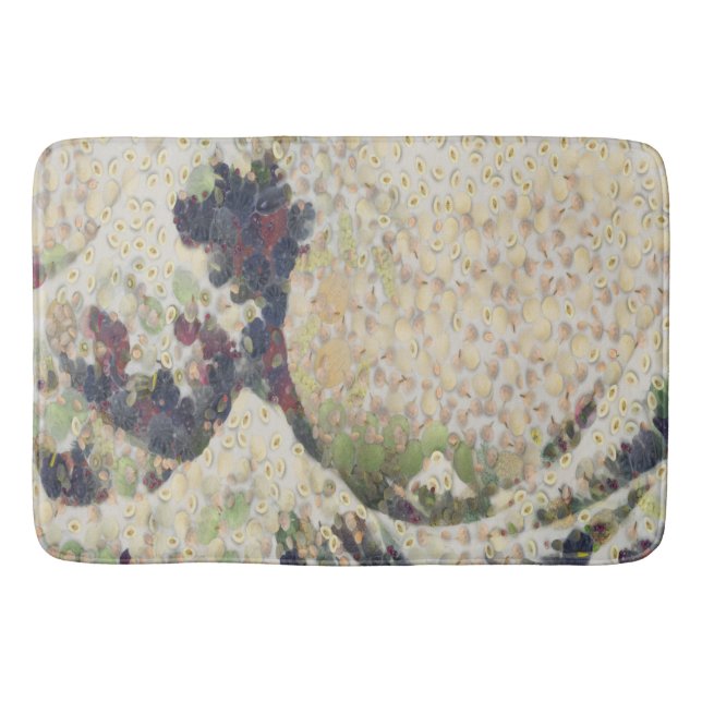 The Great Wave Of Honeydew Melon Fine Art Spoof Bath Mat (Front)