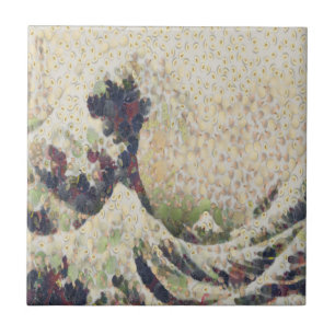 The Great Wave Of Honeydew Melon Fine Art Spoof Ceramic Tile