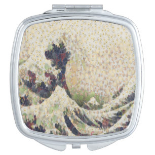 The Great Wave Of Honeydew Melon Fine Art Spoof Compact Mirror
