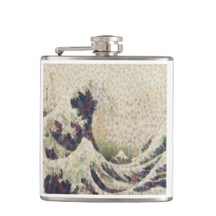 The Great Wave Of Honeydew Melon Fine Art Spoof Flask