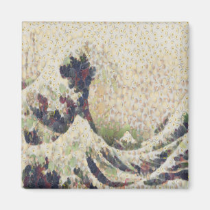 The Great Wave Of Honeydew Melon Fine Art Spoof Magnet