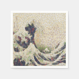 The Great Wave Of Honeydew Melon Fine Art Spoof Napkins