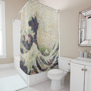 The Great Wave Of Honeydew Melon Fine Art Spoof Shower Curtain